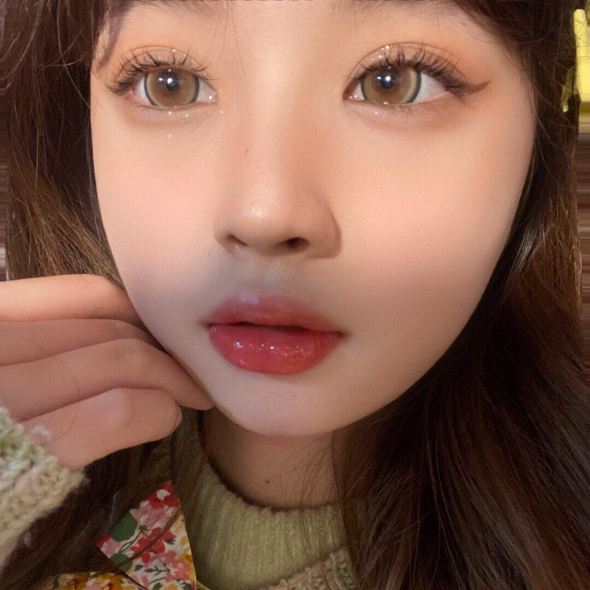 YNZBZHU MorningCon 14.50mm Light Brown Colored Contact Lenses (6 Months Wear)