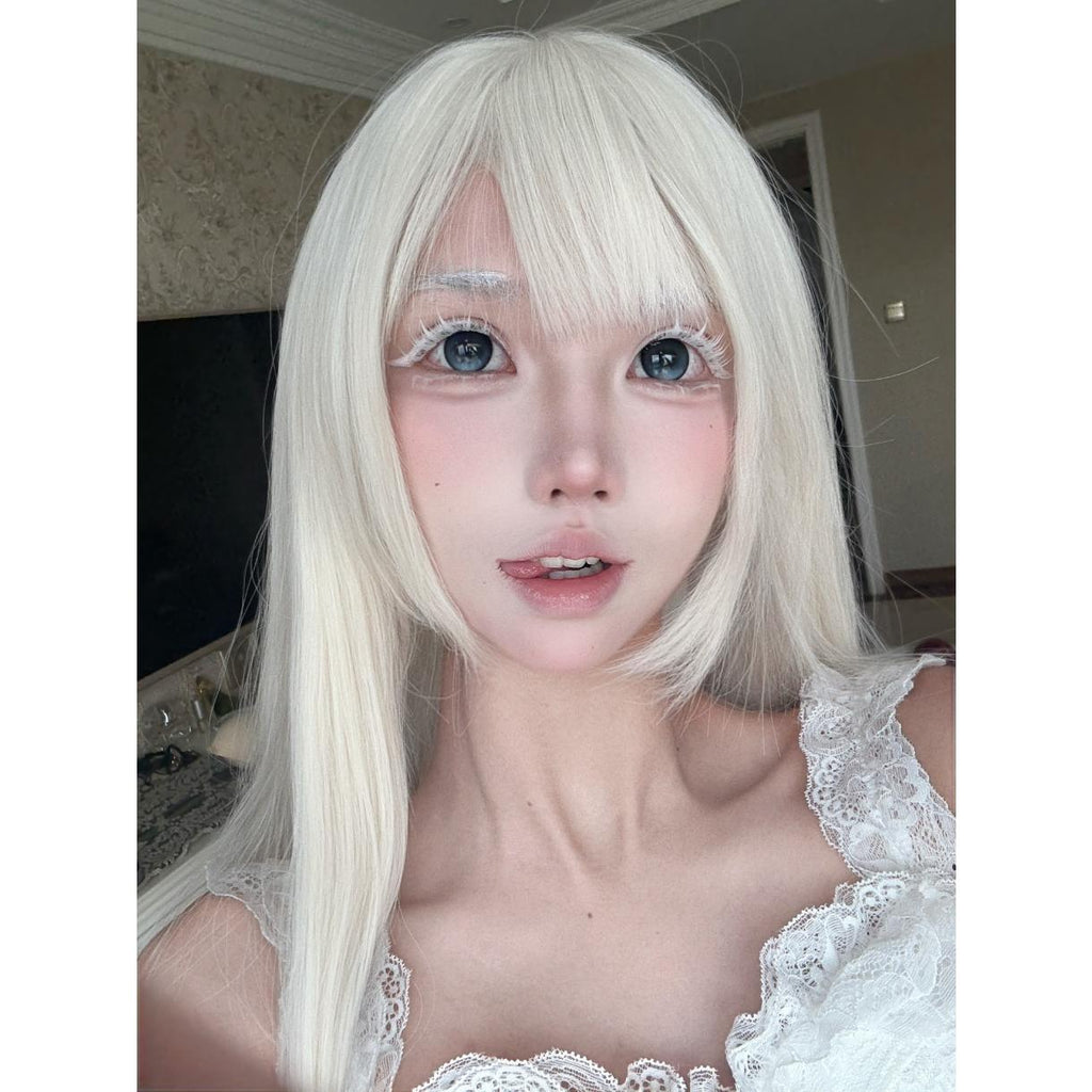 TKHYHU MimiPark 14.50mm Blue Colored Contact Lenses (6 Months Wear)