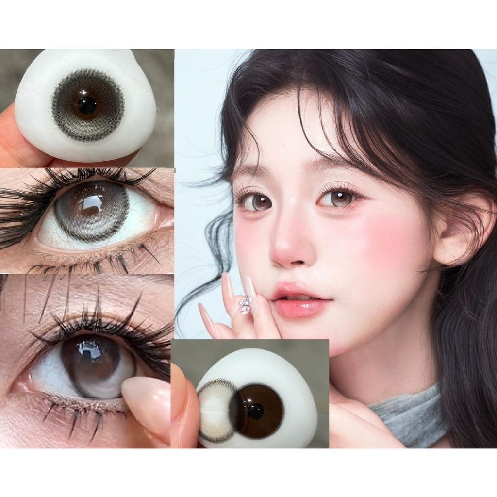 CDYJCENG OBALEN 14.50mm Gray Colored Contact Lenses (6 Months Wear)